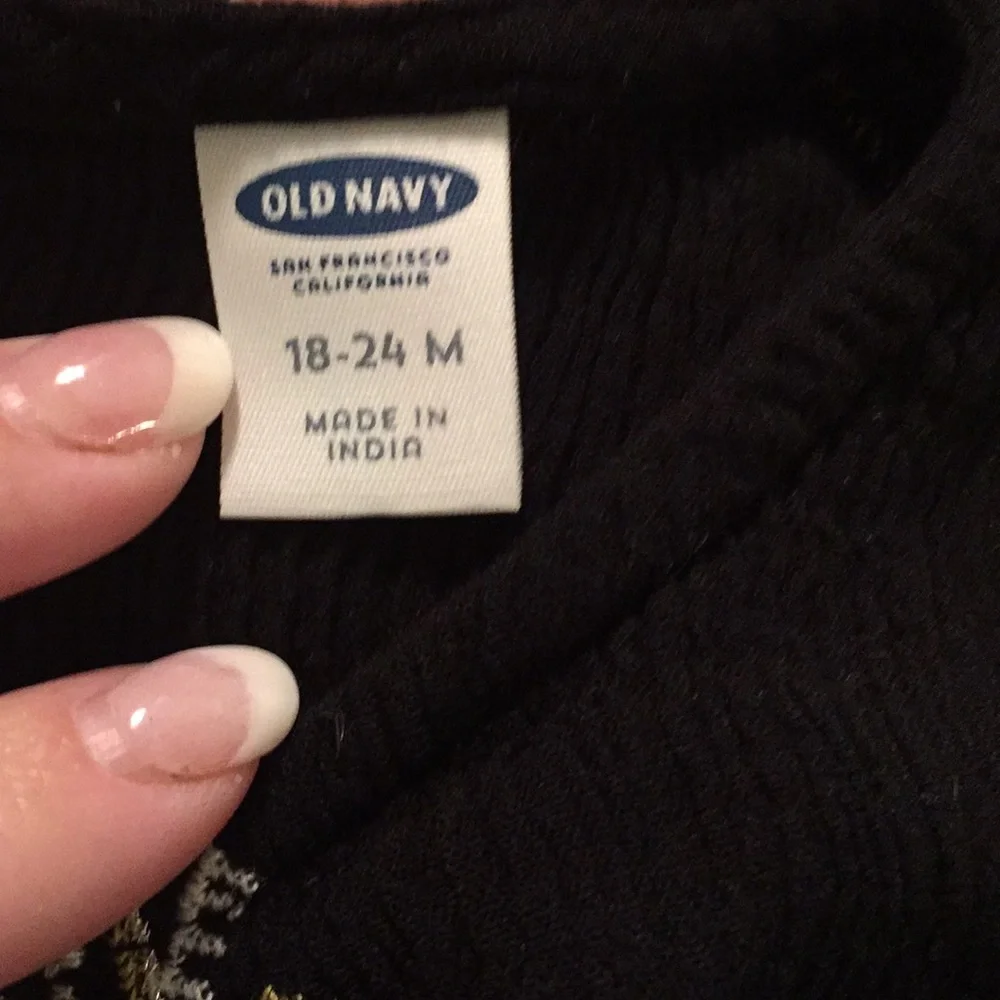 ✮FREE✮ 🌾Boho Old navy 18-24m black embroidered dress